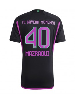 Billige Bayern Munich Noussair Mazraoui #40 Bortedrakt 2023-24 Kortermet